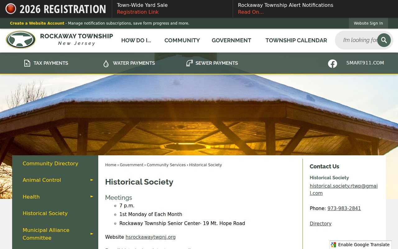 Rockaway Township city directory research with the Historical Society
