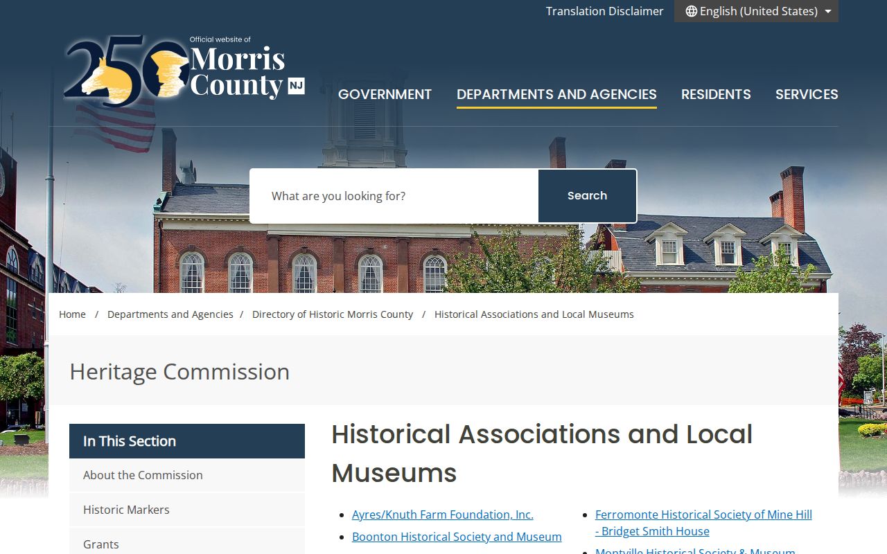 Rockaway Township city directory and historical association research