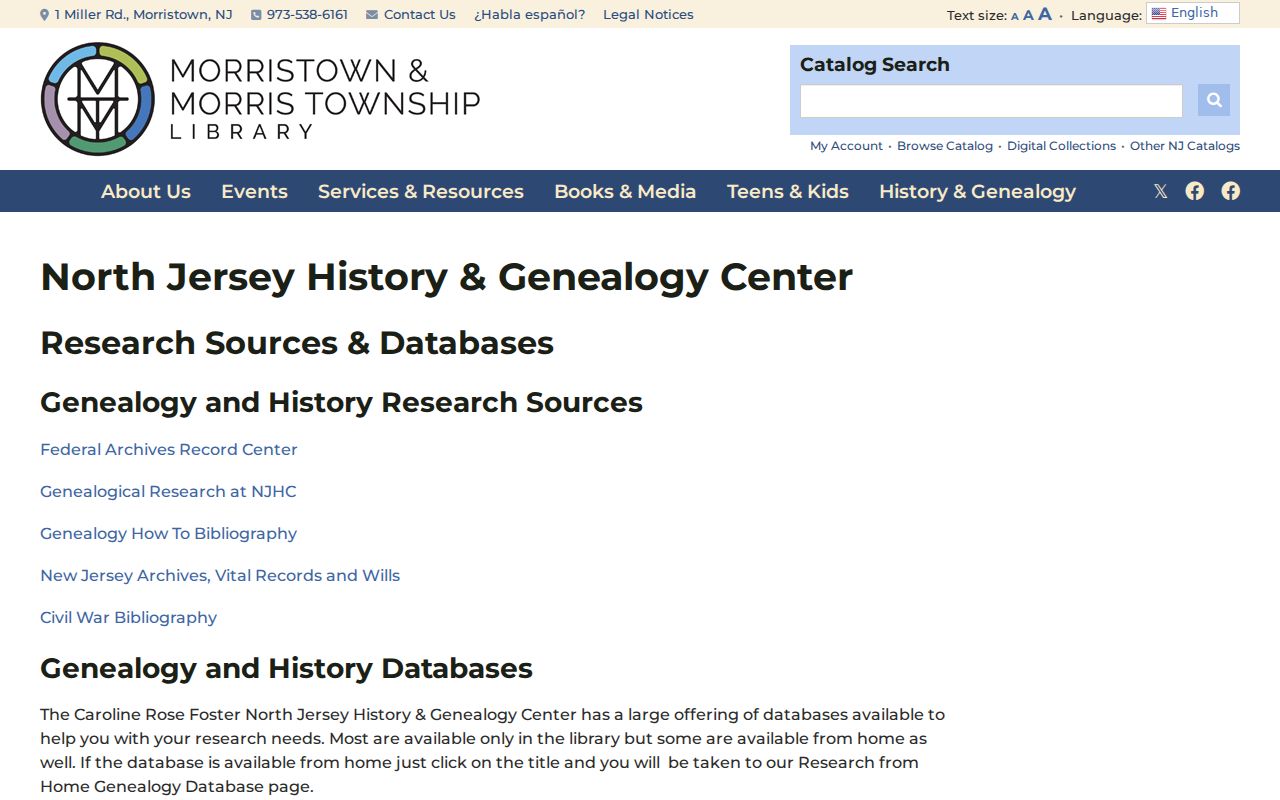Rockaway Township city directory resources at the North Jersey history center
