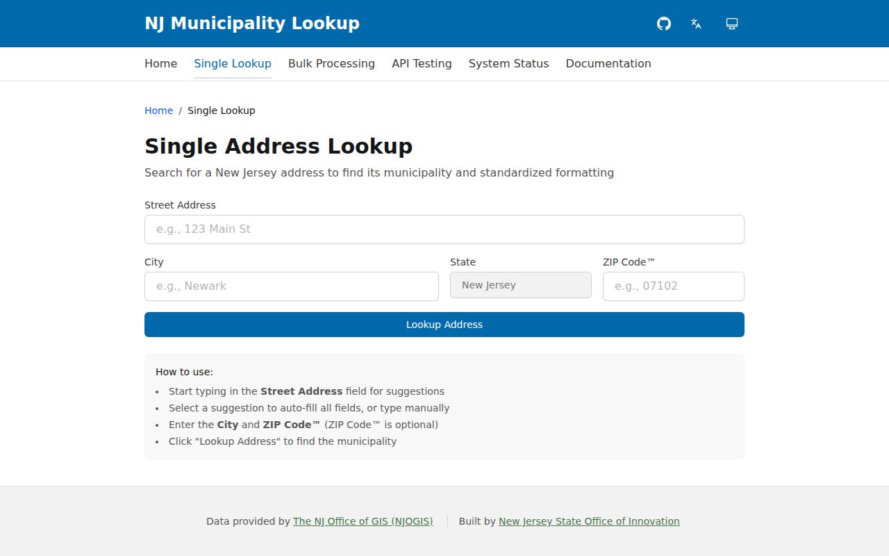 Rockaway Township ZIP code New Jersey municipality address lookup